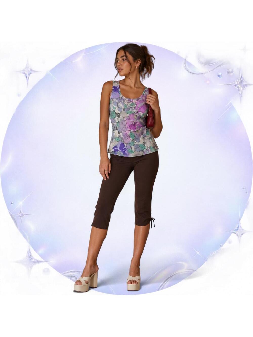 Vintage 1970s The Wilroy Traveller Floral Peplum Top 💜